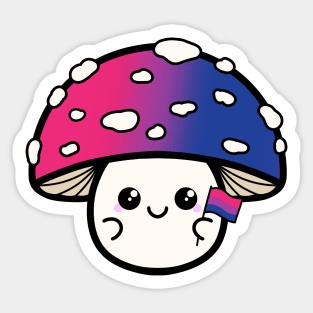 Bisexual Pride Mushroom Sticker